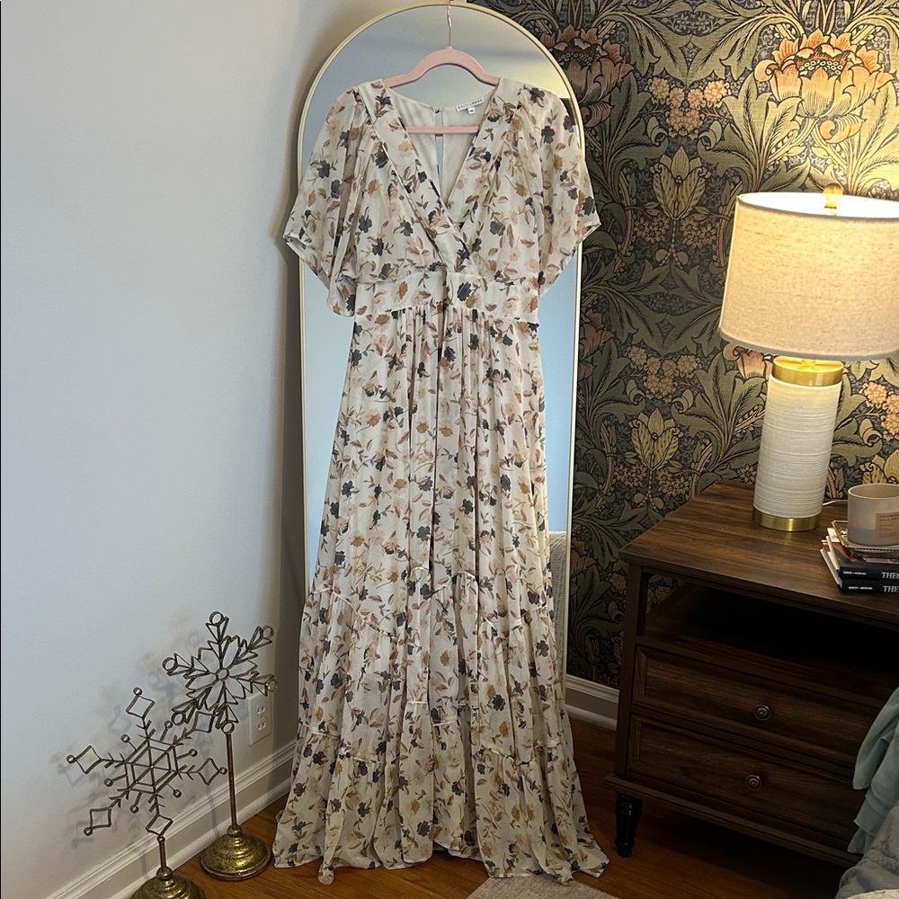 Baltic Born Cream Floral Maxi Dress